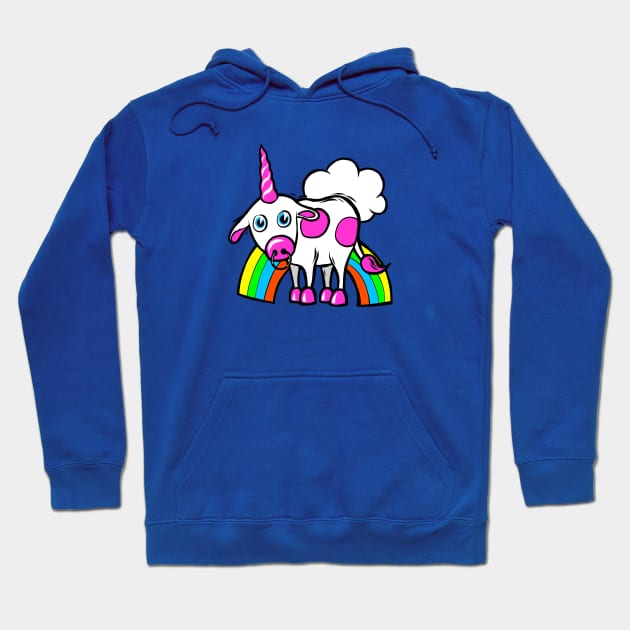 Unicow - The Original Rainbow Unicorn Cow! Hoodie by sparklellama